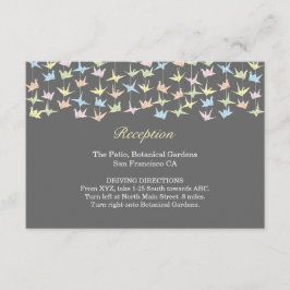 1000のぶら下がった折り紙紙ク結婚レーン（灰色） エンクロージャーカード