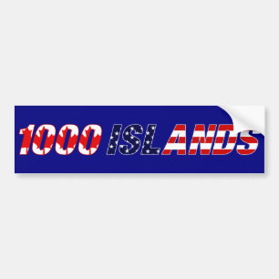 1000の島のバンパーステッカー バンパーステッカー
