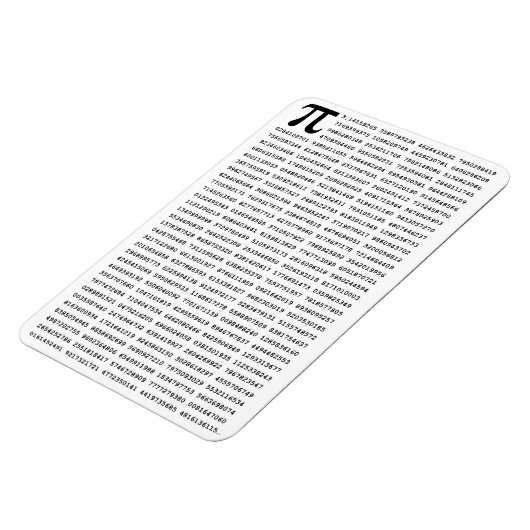 1000の最初の桁のPi番号 |数学記号 マグネット (左側)