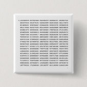 1000の最初の桁のPi番号 |数学記号 缶バッジ (正面)