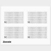 1000の最初の桁のPi番号 |数学記号 長方形シール (シート)