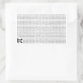 1000の最初の桁のPi番号 |数学記号 長方形シール (バッグ)