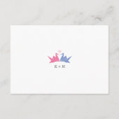 1000ぶら下がったの折り紙紙ク結婚レーン エンクロージャーカード (裏面)