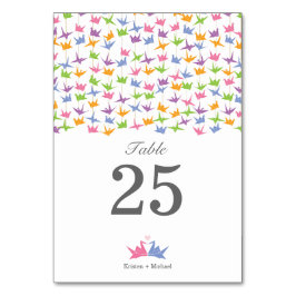 1000ぶら下がったの折り紙紙ク結婚レーン テーブルナンバー