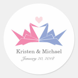 1000ぶら下がったの折り紙紙ク結婚レーン ラウンドシール