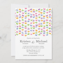 1000ぶら下がったの折り紙紙ク結婚レーン 招待状