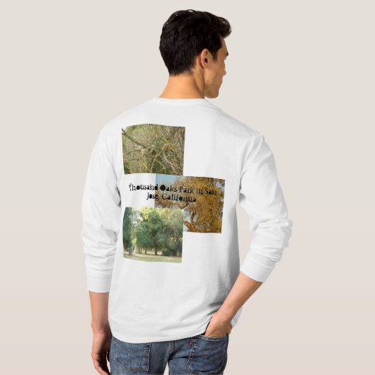 1000オークス公園の景勝地モンタージュ Tシャツ (裏面フル)