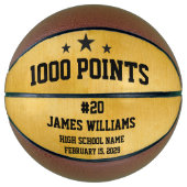 1000パーソナライズされたポイントのギフト バスケットボール (正面)