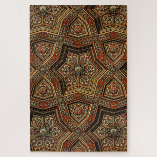 1000ピースパズルオン藤色紙茶色の花 ジグソーパズル