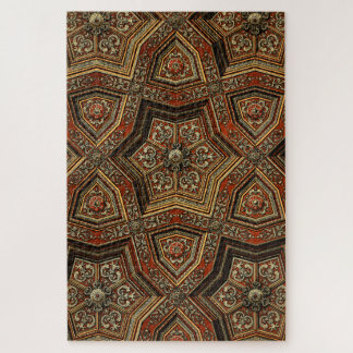 1000ピースパズルオン藤色紙茶色の花 ジグソーパズル