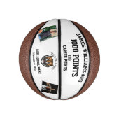 1000ポイントのマイルストーン(写真カスタム付き) ミニバスケットボール (縦)