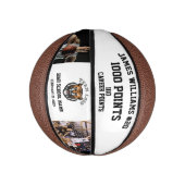 1000ポイントのマイルストーン(写真カスタム付き) ミニバスケットボール (縦)