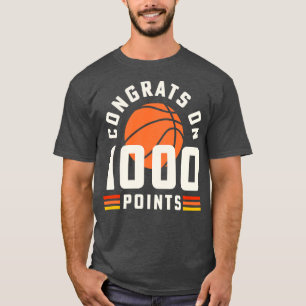 1000ポイントバスケットボールスコアラーコーチハイスクールバ Tシャツ