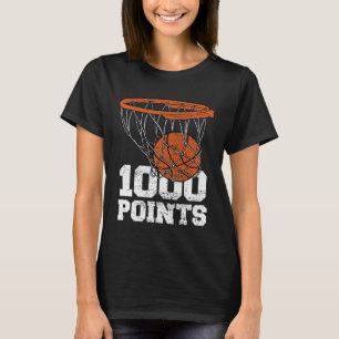 1000ポイントバスケットボールスコアラーハイスクールバスケットボール Tシャツ