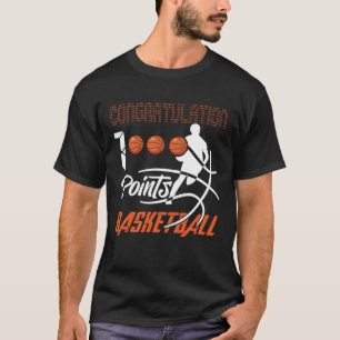 1000ポイントバスケットボールスコアラーハイスクールバスケットボール Tシャツ