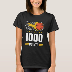 1000ポイントバスケットボールスコアラーハイスクールバスケットボール Tシャツ
