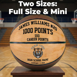 1000ポイント名前をカスタムする、チームロゴ、ジャージー番号 バスケットボール