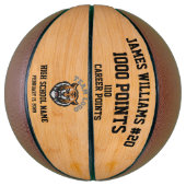 1000ポイント名前をカスタムする、チームロゴ、ジャージー番号 バスケットボール (縦)