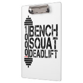 1000ポンドBench Squat Deadlift Powerliftフィットネス クリップボード (左)
