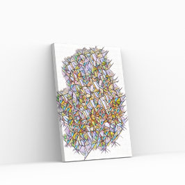 1000個のカラー キャンバスプリント