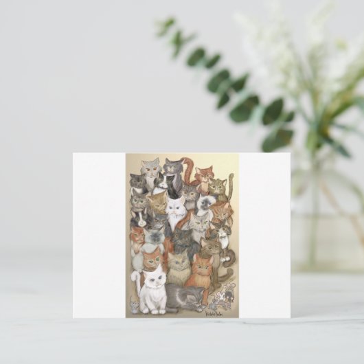 1000匹の猫 ポストカード (スタンド正面)