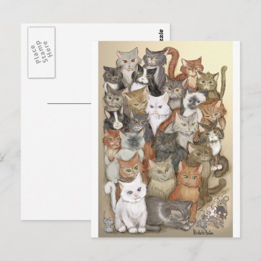 1000匹の猫 ポストカード (正面/裏面)