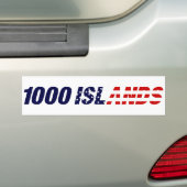 1000島米国のバンパーステッカー バンパーステッカー (車上)