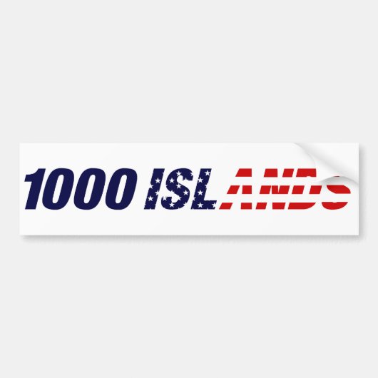 1000島米国のバンパーステッカー バンパーステッカー (正面)