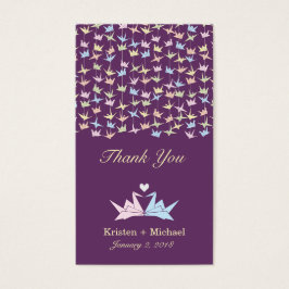 1000年ぶら下がったの折り紙紙結婚鶴（紫）