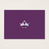 1000年ぶら下がったの折り紙紙結婚鶴（紫） (裏面)