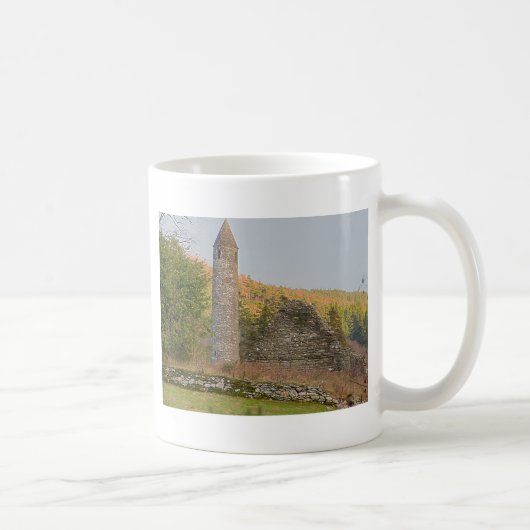 1000年以上前のアイルランドの丸塔 コーヒーマグカップ (右)