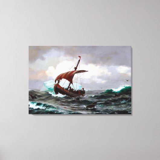 1000年頃のグリーンランド海岸の夏 キャンバスプリント (正面)