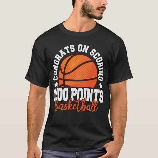 1000得点バスケットボールスコアラー高校 Tシャツ (正面)