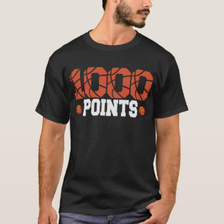 1000得点バスケットボールスコアラー高校 Tシャツ