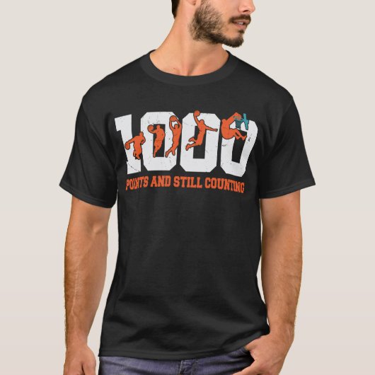 1000得点バスケットボールスコアラー高校 Tシャツ (正面)