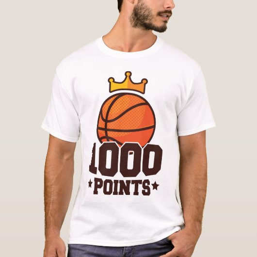 1000得点バスケットボールスコアラー高校 Tシャツ (正面)