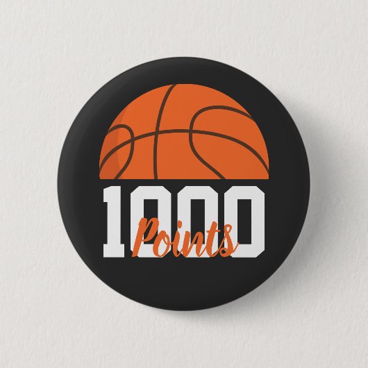1000得点達成バスケットボール高校生 缶バッジ (正面)