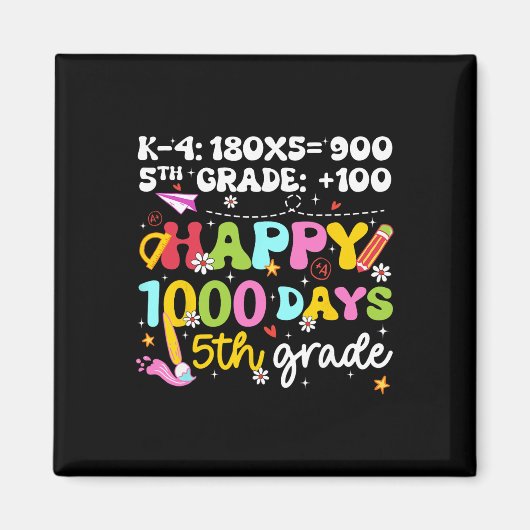 1000日も賢くなった!5年生の先生 100日目の授業 マグネット (正面)