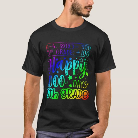 1000日頭が切れる第5級先生100日目 Tシャツ (正面)
