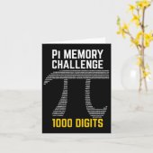 1000桁のπ記憶チャレンジ - 円周率の日 カード (黄色い花)
