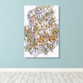 1000色の灰色 キャンバスプリント (インサイチュ (ウッドフロア))