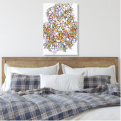 1000色の灰色 キャンバスプリント (インサイチュ (寝室))