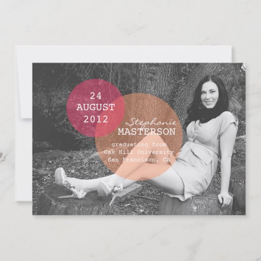 1000語の卒業発表 招待状 (正面)