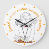 1000読の夢を生きる ラージ壁時計 (正面)