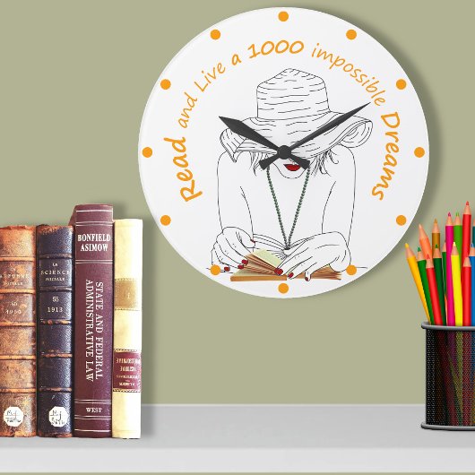 1000読の夢を生きる ラージ壁時計