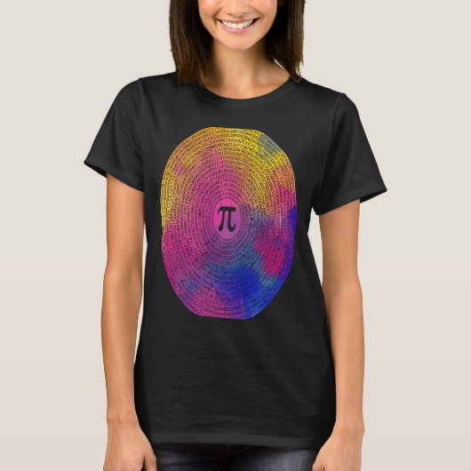 10000桁Pi記号MathおたくPi日 Tシャツ (正面)