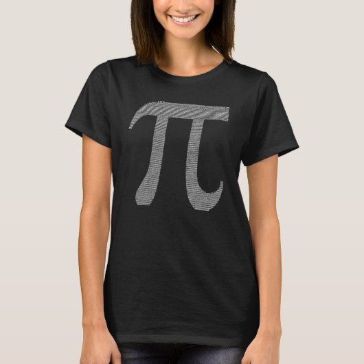 10000桁Pi記号Math Pi日 Tシャツ (正面)