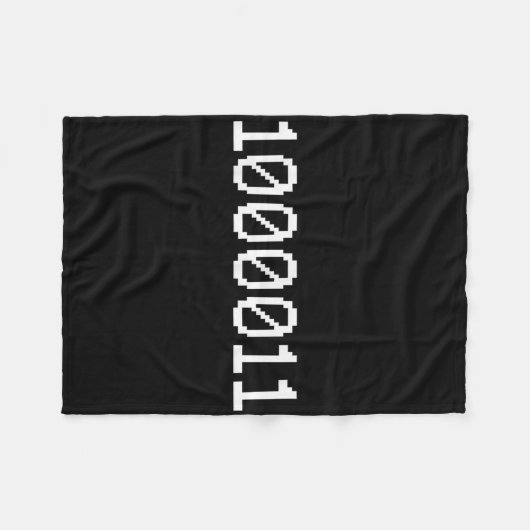 1000011 Binary Code For 67 Funny Tech Meme Compute フリースブランケット (正面(横))