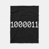 1000011 Binary Code For 67 Funny Tech Meme Compute フリースブランケット (正面)
