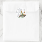 10007.kabuto japanese samurai ラウンドシール (バッグ)